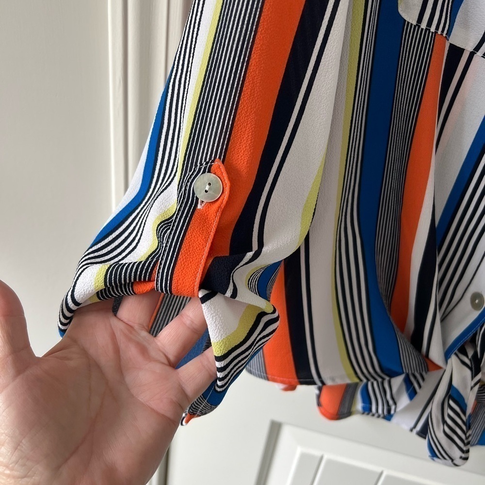 Nwot Ruby Rd Tie Front Button Down Top Size Xl - image 7